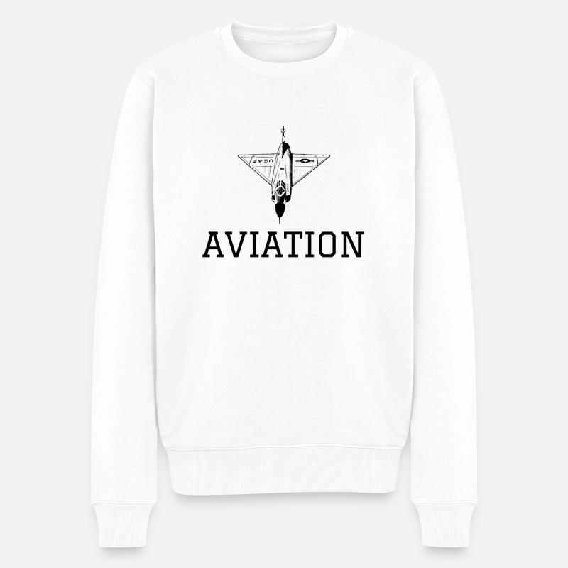 Luftfahrt - Männer Premium Bio Pullover - Weiß