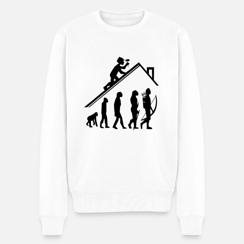 Zimmermann - Männer Premium Bio Pullover - Weiß