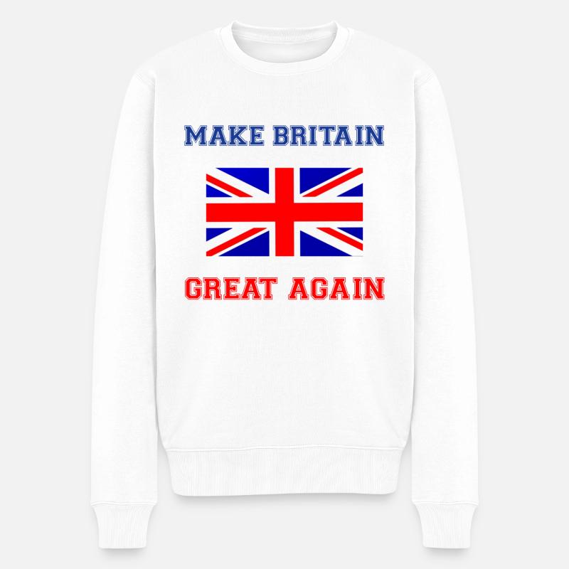 Machen Sie Großbritannien wieder großartig - Männer Premium Bio Pullover - Weiß