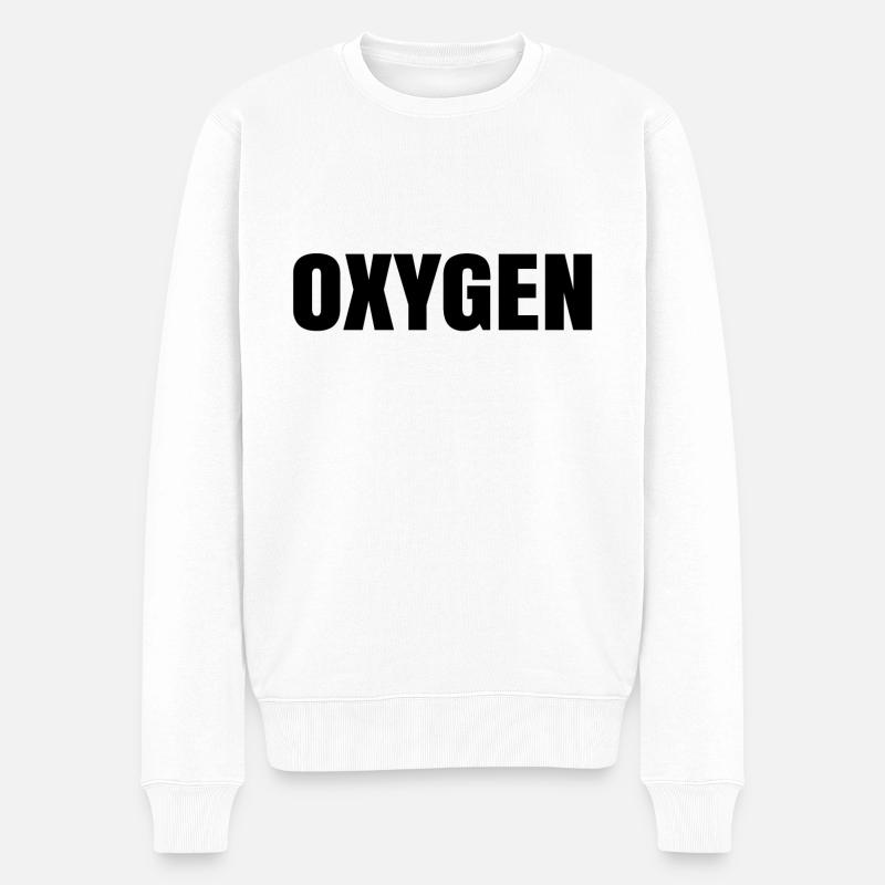 Sauerstoff - Männer Premium Bio Pullover - Weiß