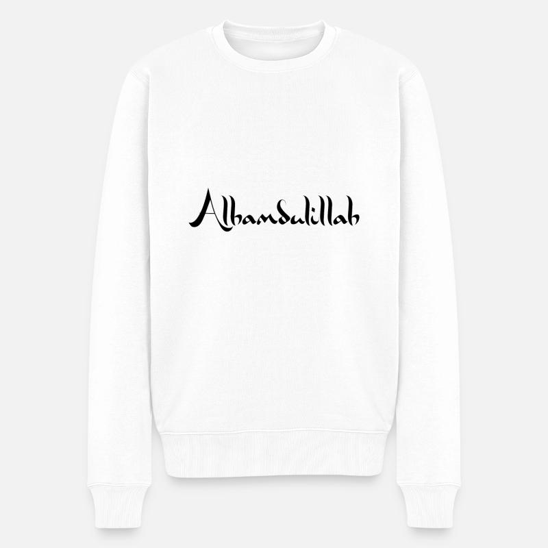 Alhamdulillah - Männer Premium Bio Pullover - Weiß