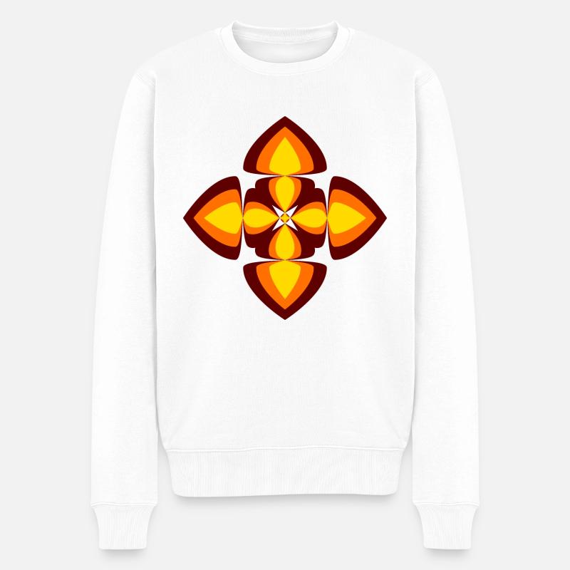 70s - Männer Premium Bio Pullover - Weiß