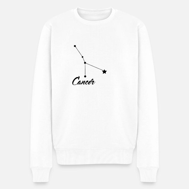 Signe du zodiaque Cancer/Cancer - Pull Premium bio Homme - blanc