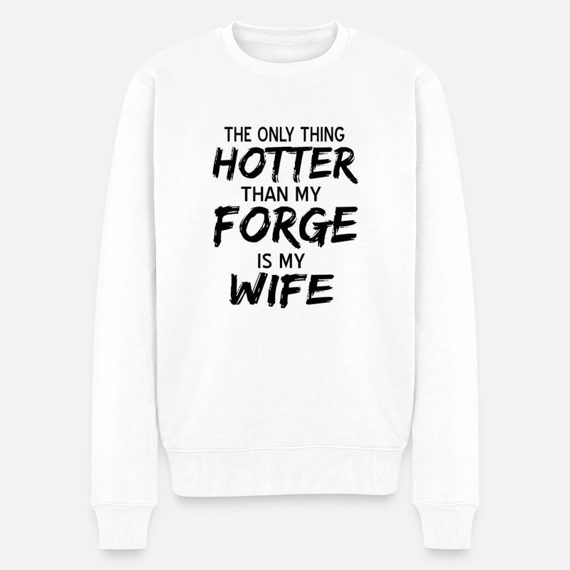 Forgeron - Pull Premium bio Homme - blanc