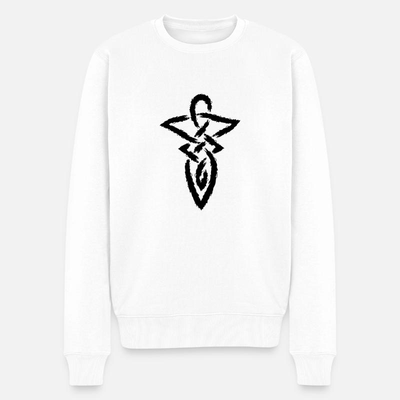 Keltischer Knoten Unendlichkeit Symbol - Männer Premium Bio Pullover - Weiß