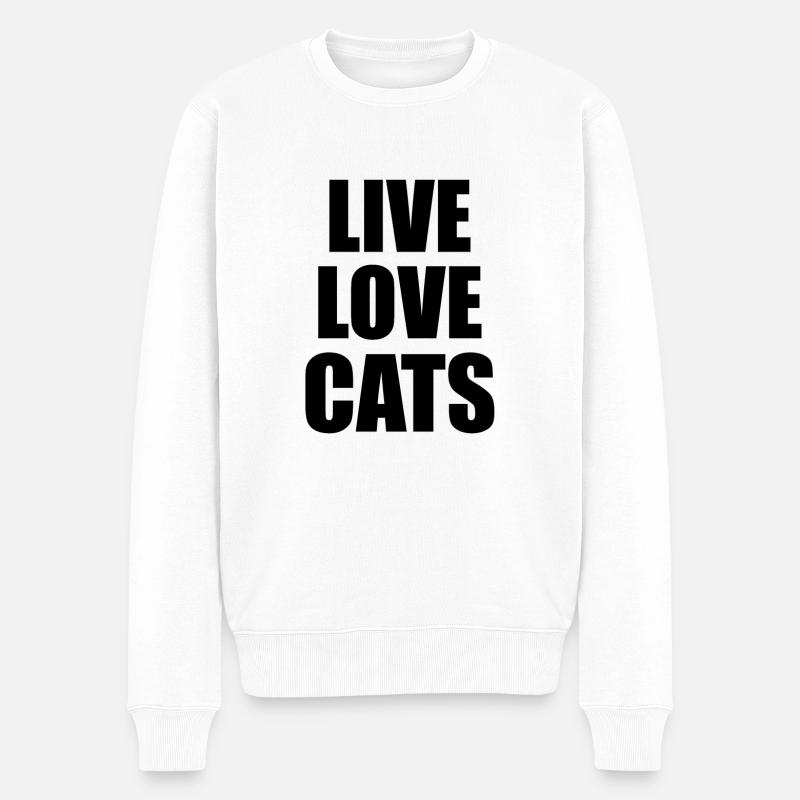 Chat - Pull Premium bio Homme - blanc