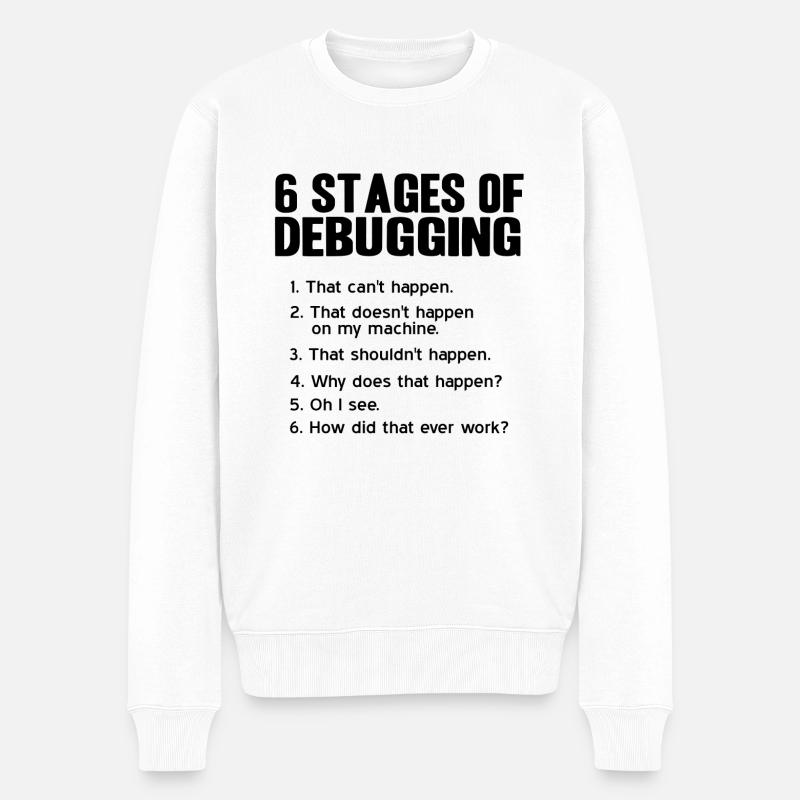 Programmierer - Männer Premium Bio Pullover - Weiß