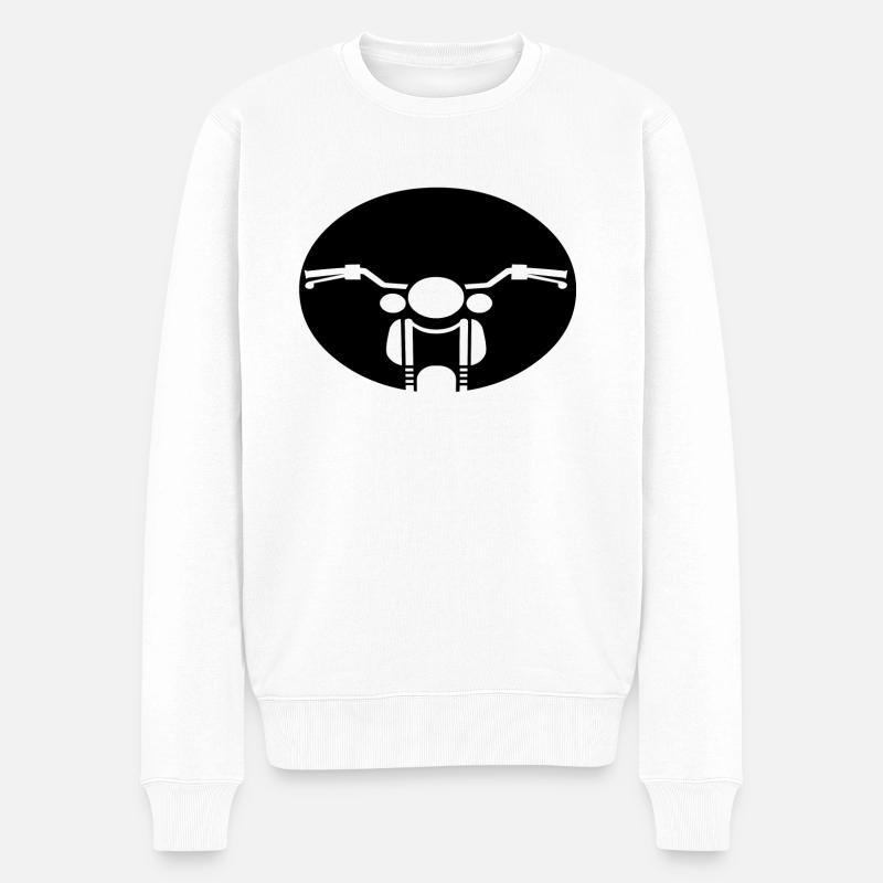 MOTO - Pull Premium bio Homme - blanc