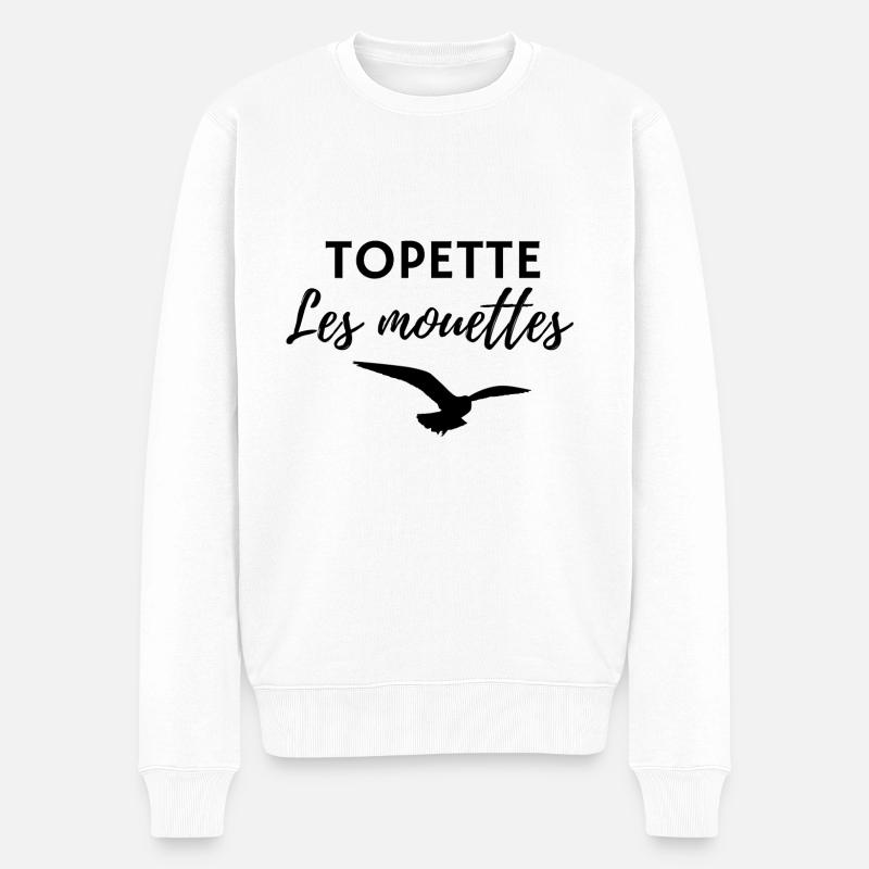 TOPETTE les mouettes - Pull Premium bio Homme - blanc