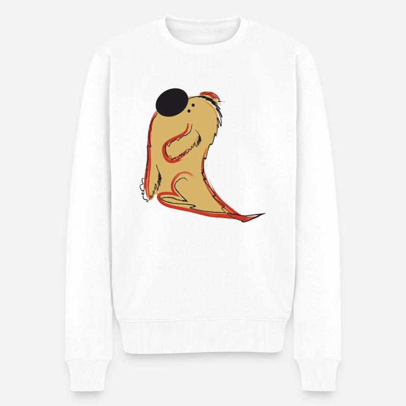 Laika - Männer Premium Bio Pullover - Weiß