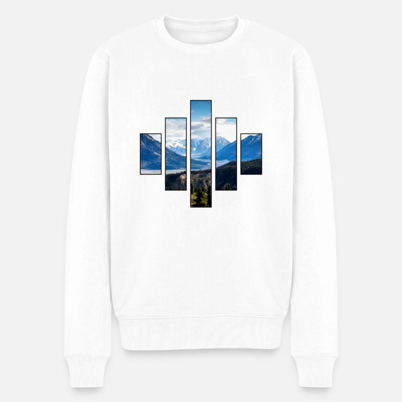 Natur - Männer Premium Bio Pullover - Weiß