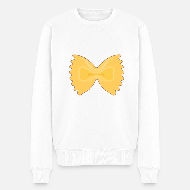 Nudeln - Männer Premium Bio Pullover - Weiß