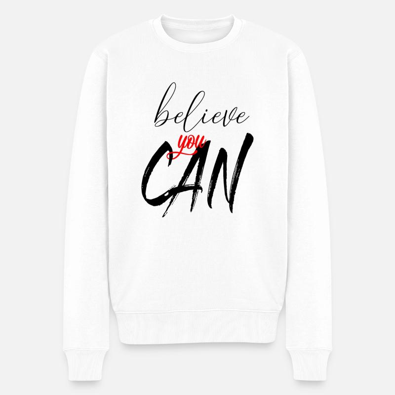 Motivation - Männer Premium Bio Pullover - Weiß