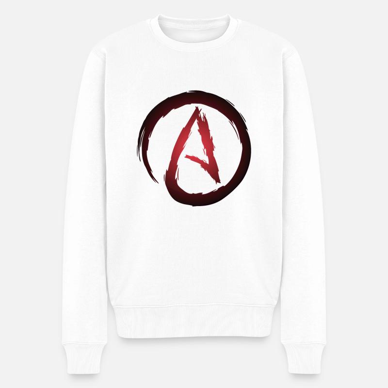 Athéisme symbole Athée - Pull Premium bio Homme - blanc