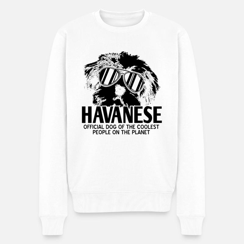 Havanese - Männer Premium Bio Pullover - Weiß