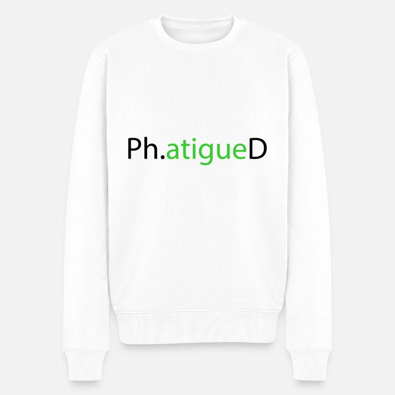 Phd Degree Student Geschenk - Männer Premium Bio Pullover - Weiß