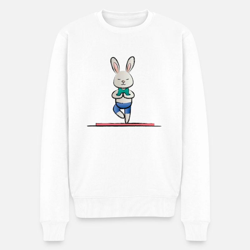 Yoga Bunny - Pull Premium bio Homme - blanc