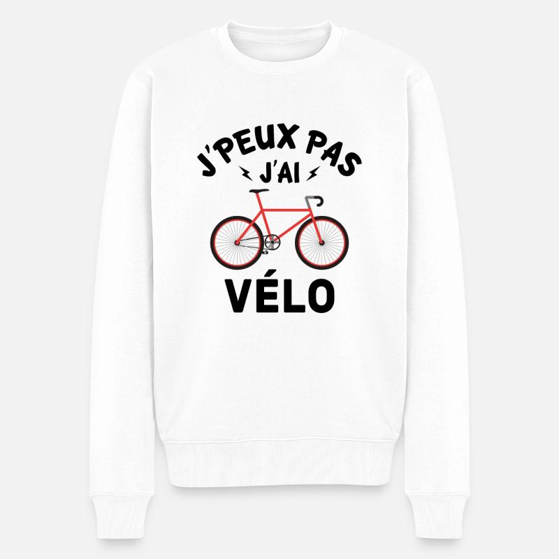J'peux pas j'ai vélo cadeau pour cycliste - Pull Premium bio Homme - blanc
