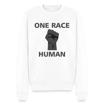 One Race Human Anti Racism Tolerance - Pull Premium bio Homme - blanc - Devant - Thijin (182cm)