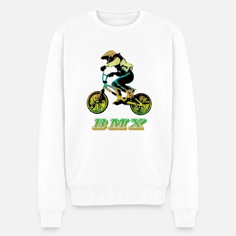 vélo bmx vtt - Pull Premium bio Homme - blanc
