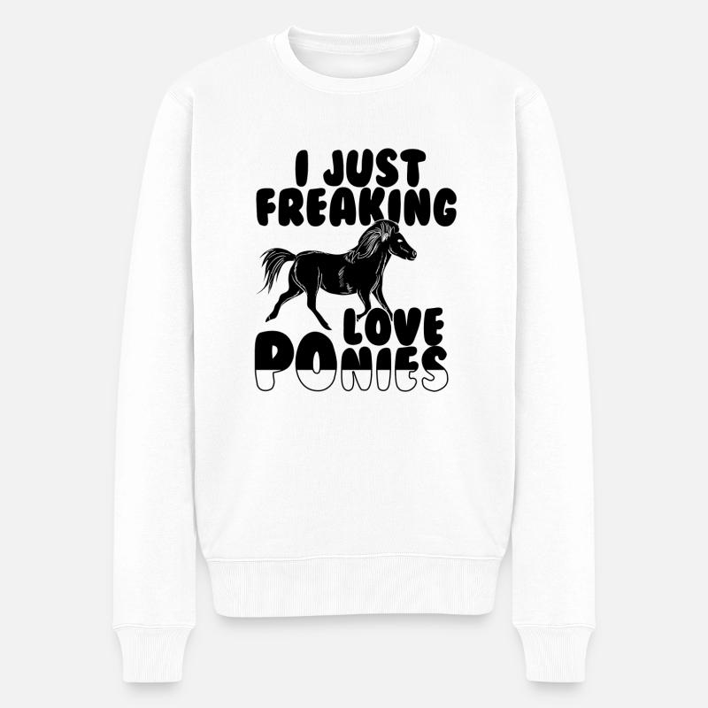 Poney - Pull Premium bio Homme - blanc