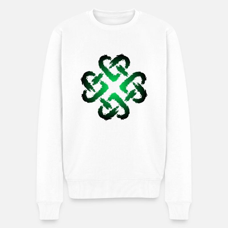 Keltische Knoten Herz Unendlichkeit Symbol Endlos - Männer Premium Bio Pullover - Weiß