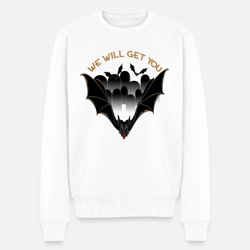 chauve souris - Pull Premium bio Homme - blanc