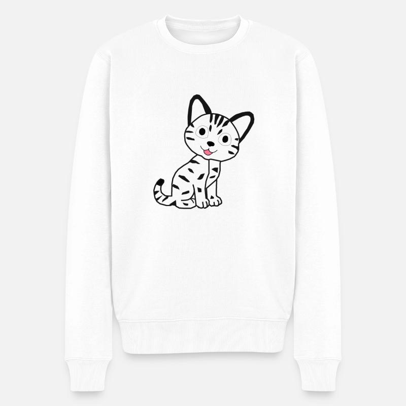 Chat - Pull Premium bio Homme - blanc