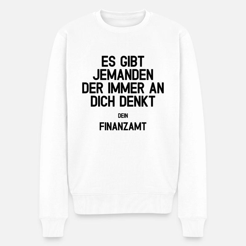 Finanzamtdesign ohne bundesadler schwarz - Männer Premium Bio Pullover - Weiß