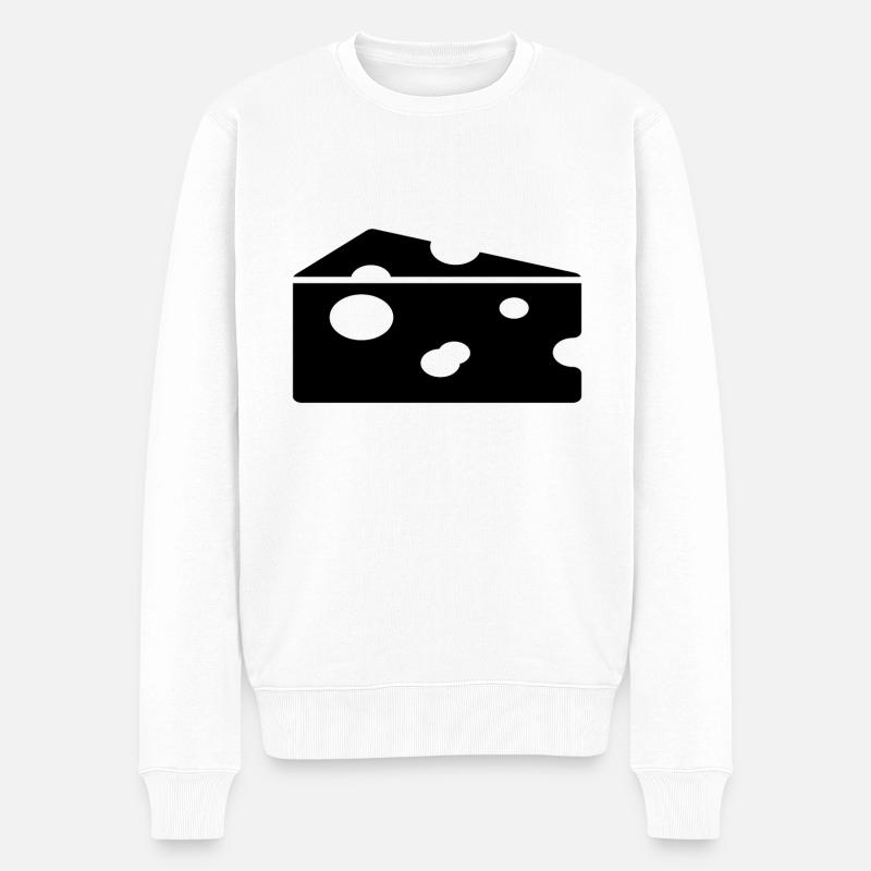 Käse - Männer Premium Bio Pullover - Weiß