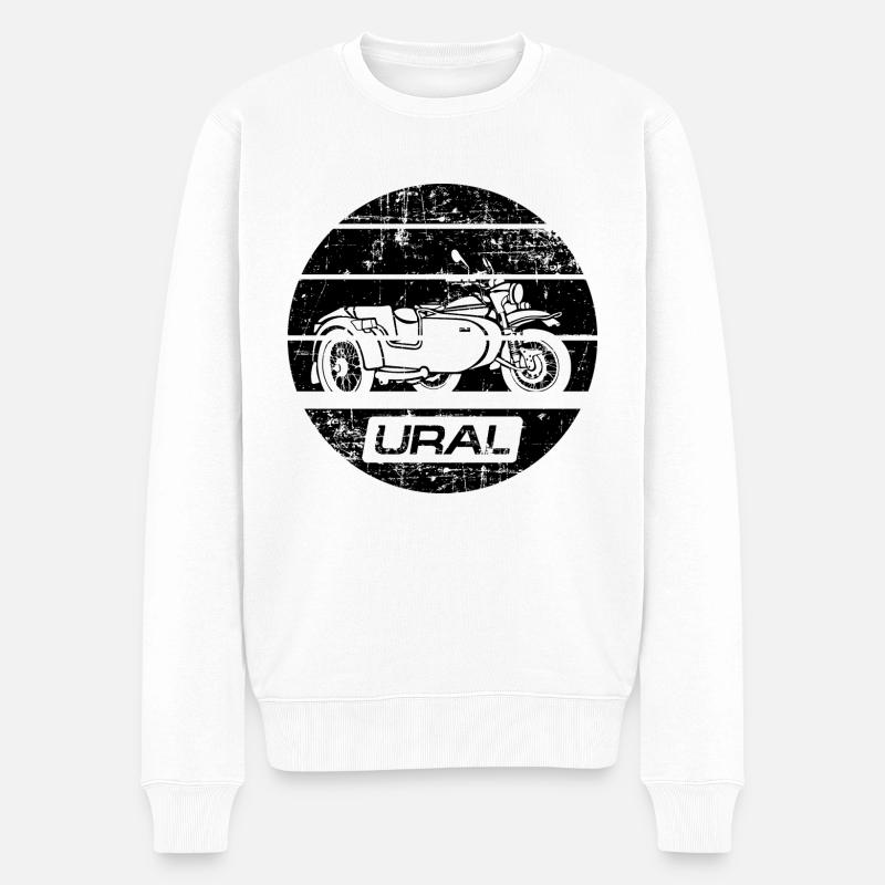 Art Ural Dnepr USSR Motorrad - Männer Premium Bio Pullover - Weiß