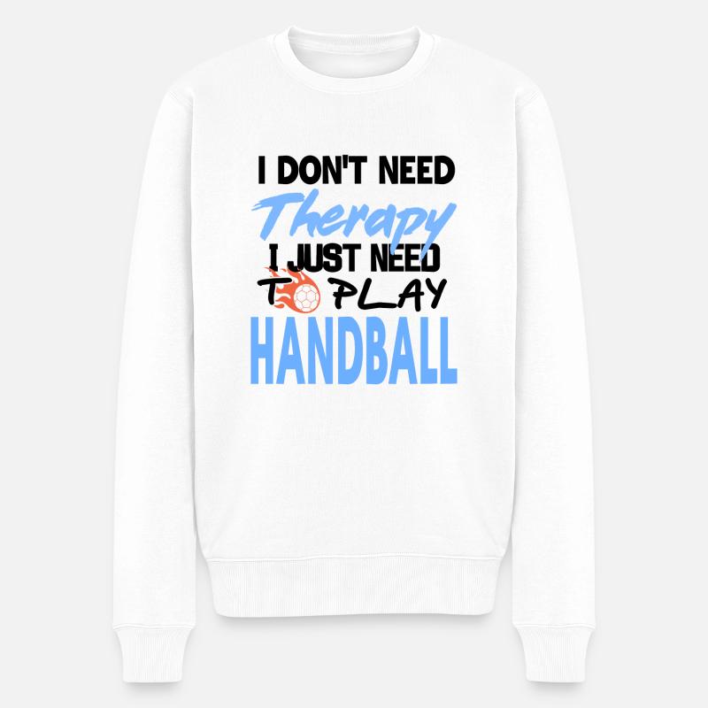 Handball - Männer Premium Bio Pullover - Weiß