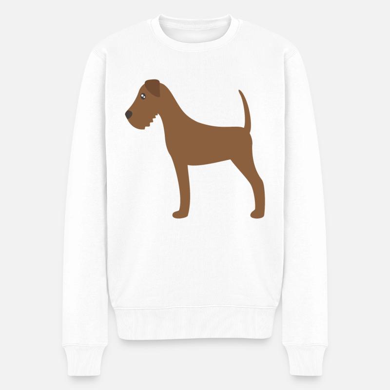 irish terrier - Männer Premium Bio Pullover - Weiß
