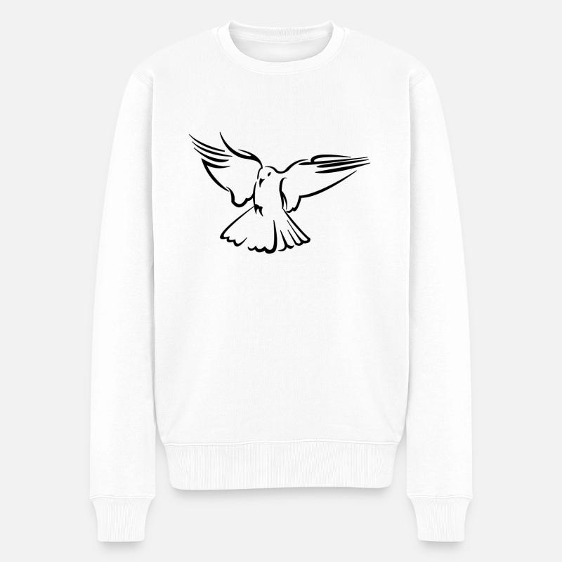 Colombe de paix - Pull Premium bio Homme - blanc
