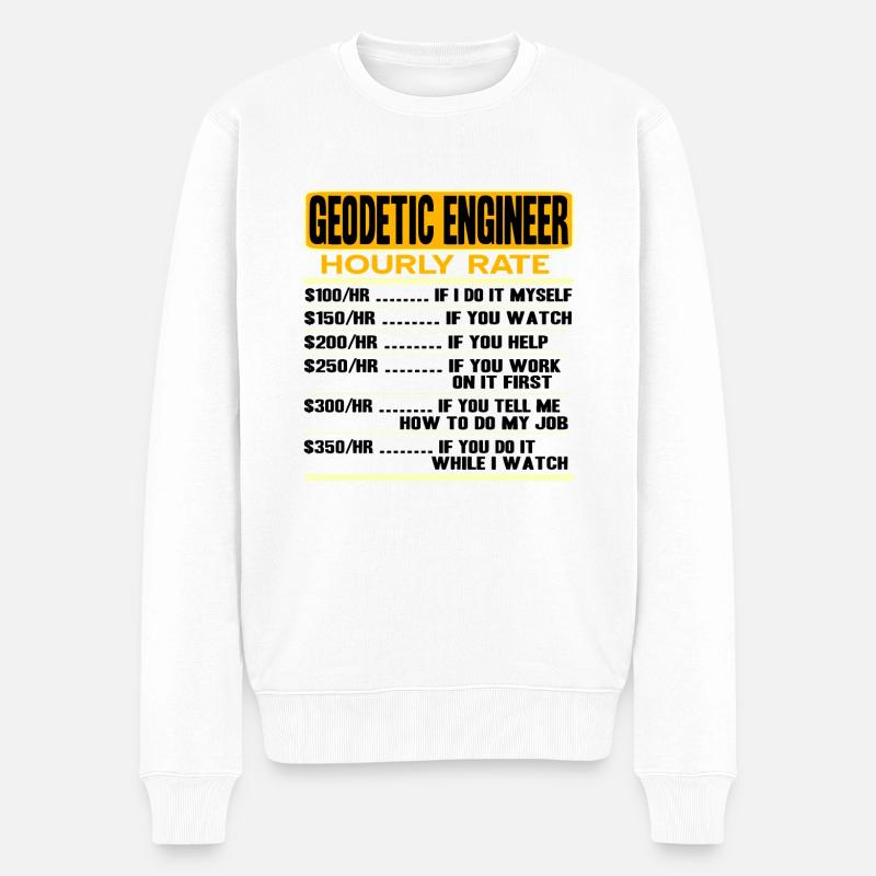Cadeau d'emploi d'arpenteur arpenteur - Pull Premium bio Homme - blanc