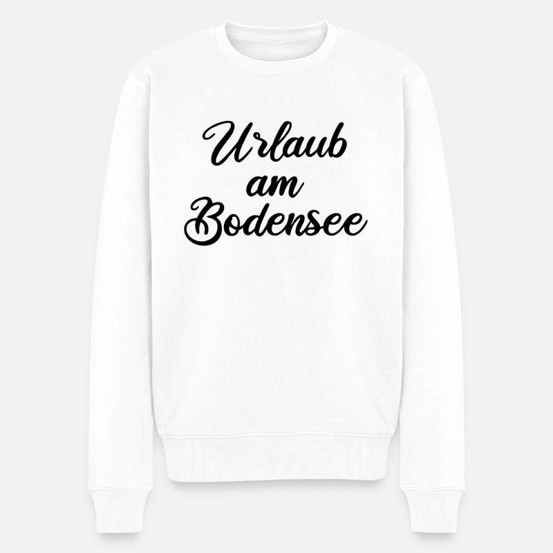 Urlaub am Bodensee - Männer Premium Bio Pullover - Weiß