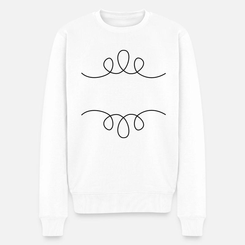 cercles de ligne - Pull Premium bio Homme - blanc