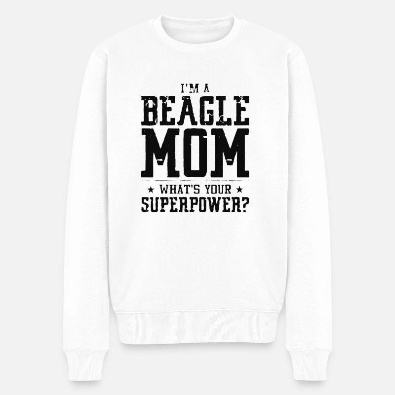 Beagle Mama - Männer Premium Bio Pullover - Weiß
