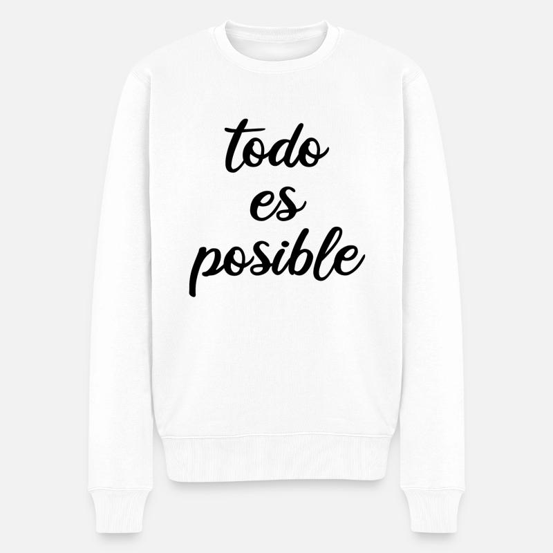 TODO ES POSIBLE - Männer Premium Bio Pullover - Weiß