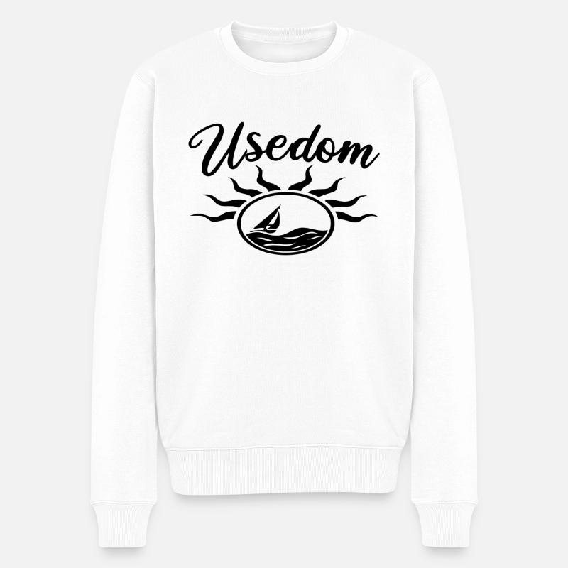 Usedom - Männer Premium Bio Pullover - Weiß