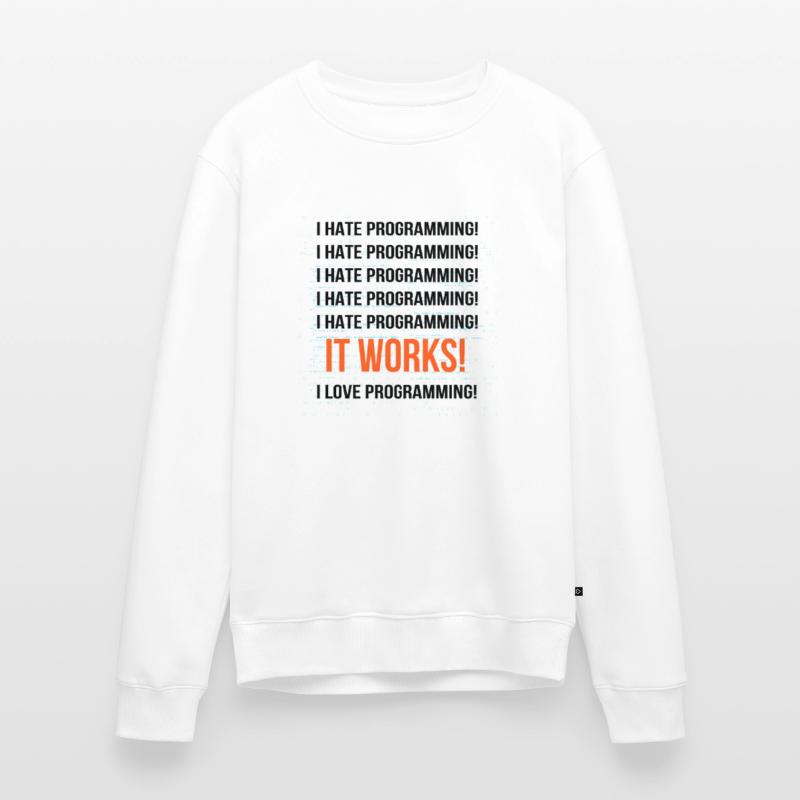 I hate programming It works I love programming Männer Premium Bio Pullover