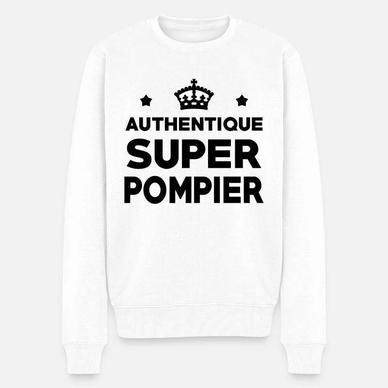 Authentique Super Pompier - Pull Premium bio Homme - blanc