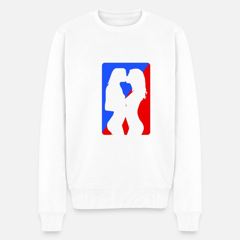 Chaud lesbiennes baisers - Pull Premium bio Homme - blanc