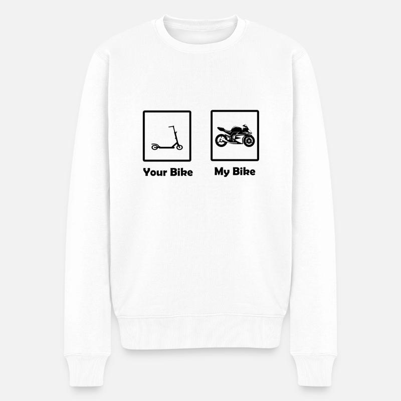 My Motorrad your Roller Bike - Männer Premium Bio Pullover - Weiß