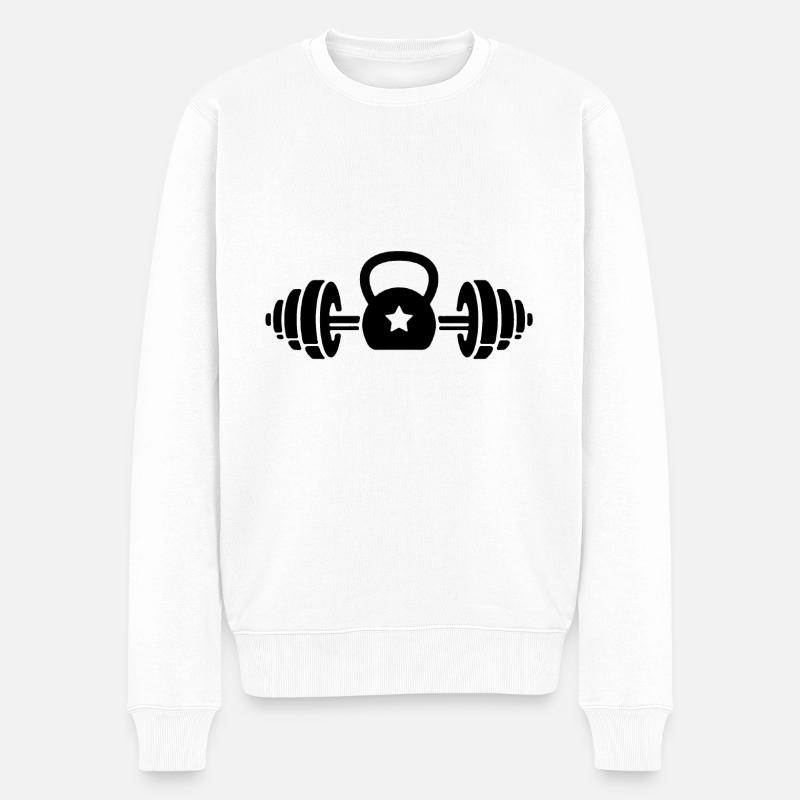 haletant - Pull Premium bio Homme - blanc