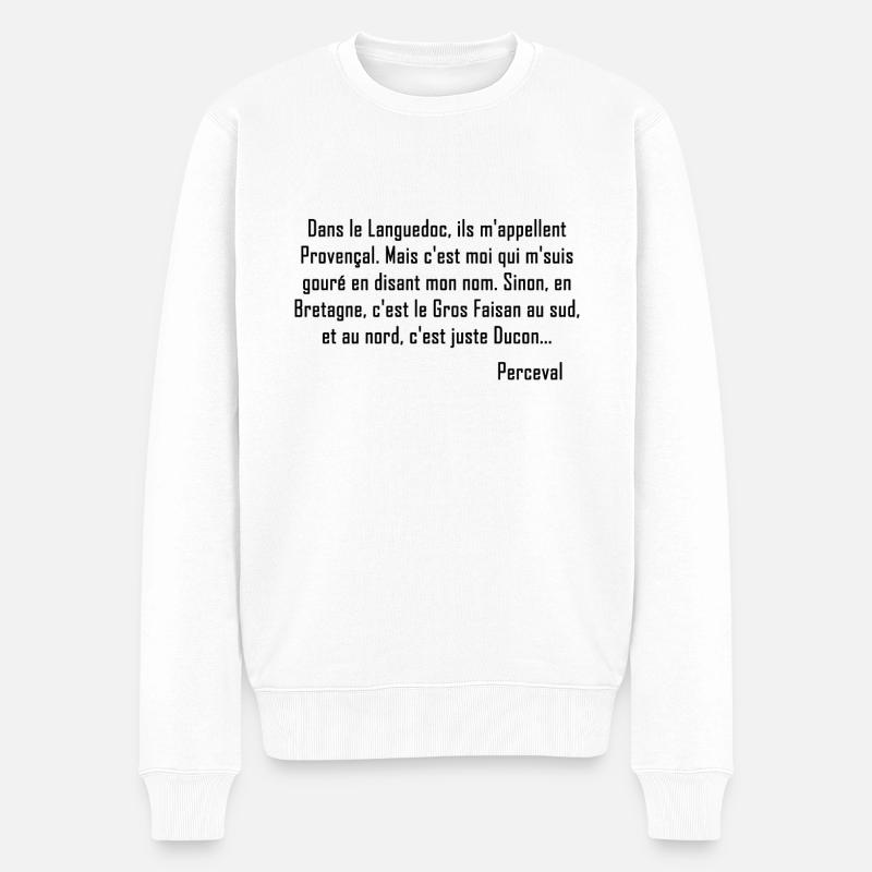 Kaameløtt - Réplique Culte - Citation Perceval - Pull Premium bio Homme - blanc
