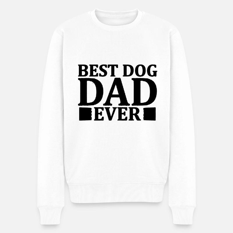 meilleur papa chien - Pull Premium bio Homme - blanc