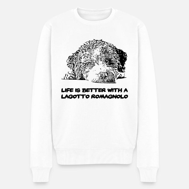 Life2 - Männer Premium Bio Pullover - Weiß