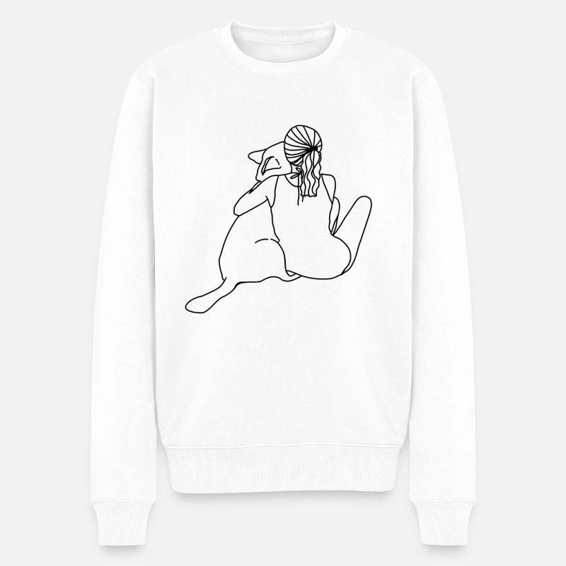 Best Friends - Pull Premium bio Homme - blanc