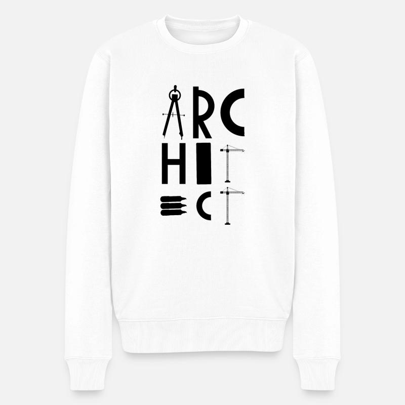 Architekten | Beruf Studium Architektur Geschenke - Männer Premium Bio Pullover - Weiß